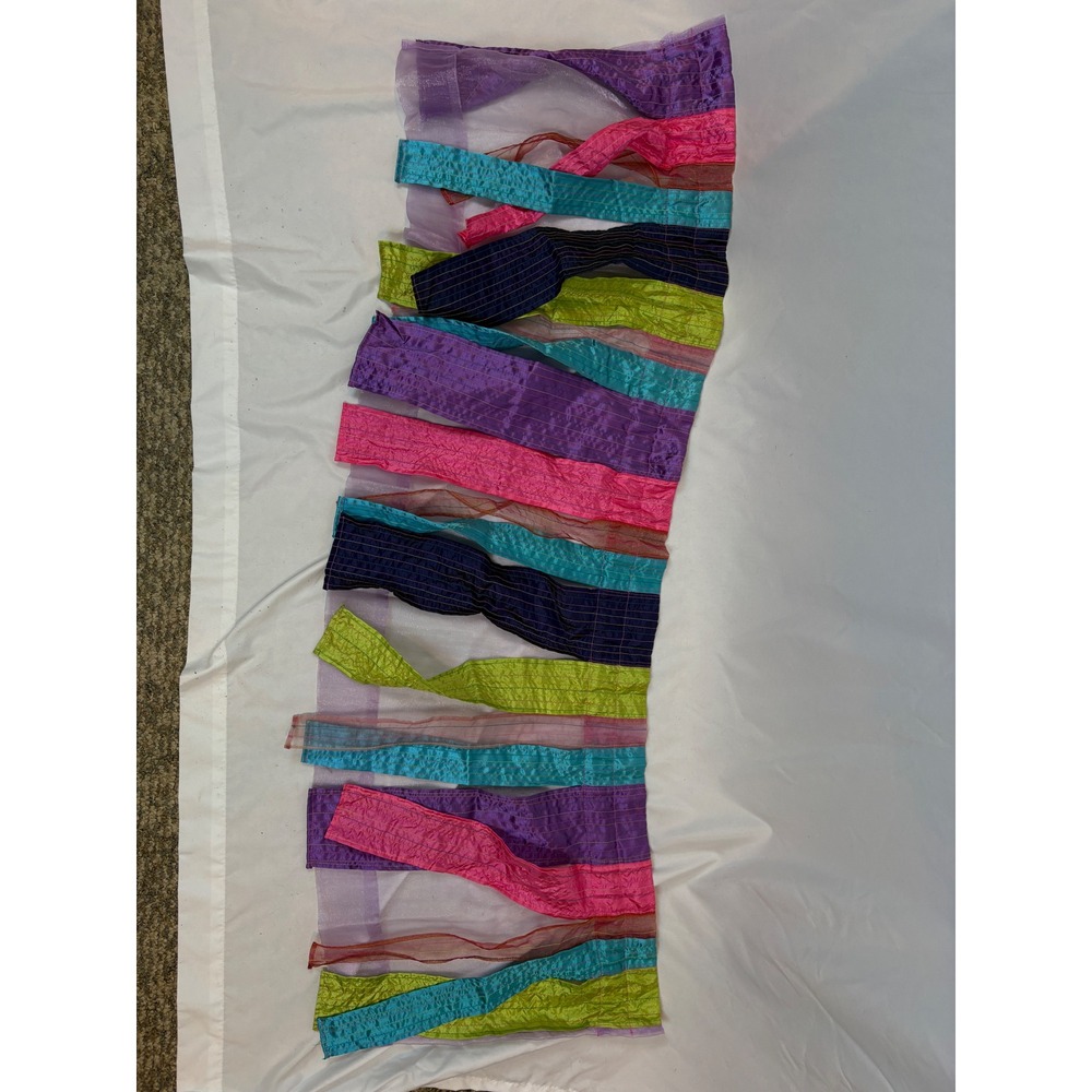 Wamsutta Colorful Streamer Valance Window Treatment Multicolor Set of 5 57x16
